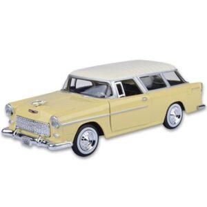 Die cast Chevy Bel Air Nomad, 1955, Yellow Motormax 73248 1/24 Scale Die cast Model Toy Car
