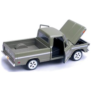 1969 F-100 Pickup Ford , Green - Motormax Premium American 79315 -1/24 Scale Diecast Model Car